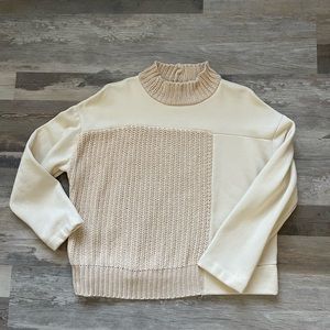 Zara mixed media mock neck - size small